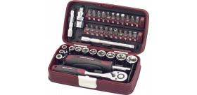 COFFRET DOUILLES ET CLIQUET 38 PIECES 1/4''