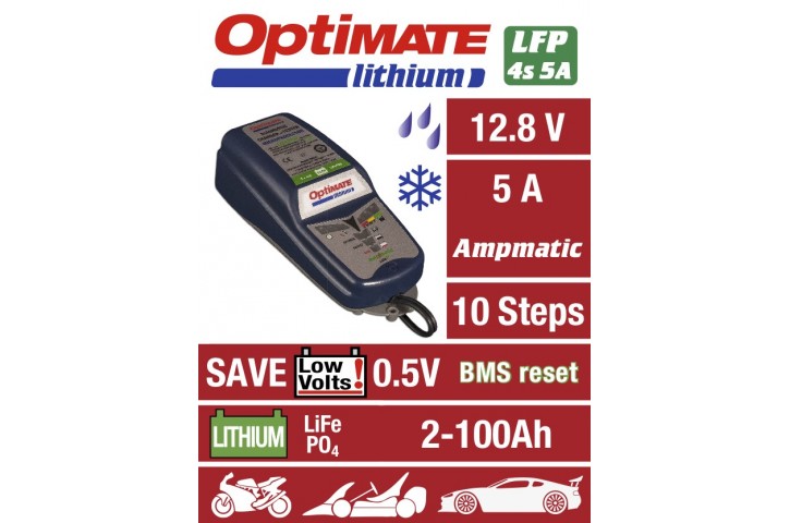 CHARGEUR de batterie OPTIMATE Lithium 100% Automatique 