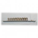 SERIE DE DOUILLES SUR RACK CARRE 1/4 DE 5 mm (3/16'') A 13 mm (1/2'')