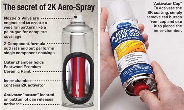 exemple utilisation aérosol peinture bi composante eastwood